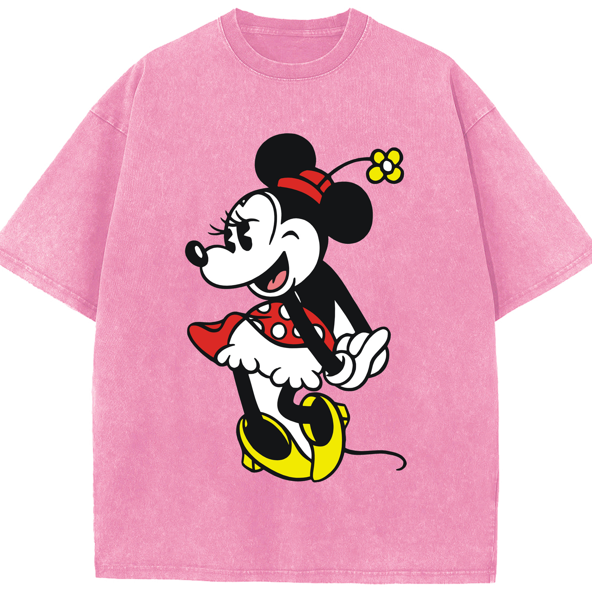 （画像用） ミッキーマウス Mickey Mouse 綿100% ヴィンテージ風 半袖Tシャツ（フロントプリント）
